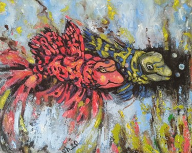 Картина под названием "19.6*15.7 Оil Paint…" - Svetlana Sindere, Подлинное произведение искусства, Масло Установлен на Дерев…