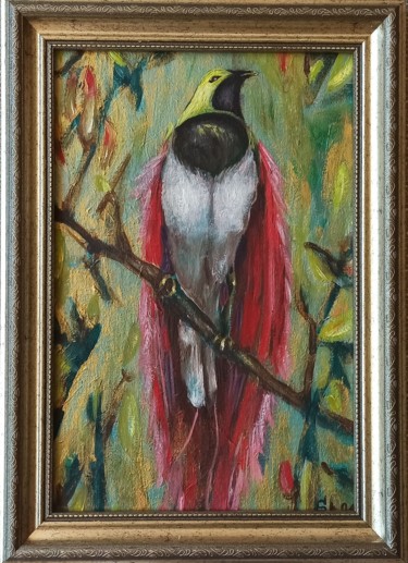 Картина под названием "Оil Painting With В…" - Svetlana Sindere, Подлинное произведение искусства, Масло Установлен на картон