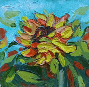 Peinture intitulée "Sunflowers Original…" par Svetlana Sindere, Œuvre d'art originale, Huile Monté sur Carton