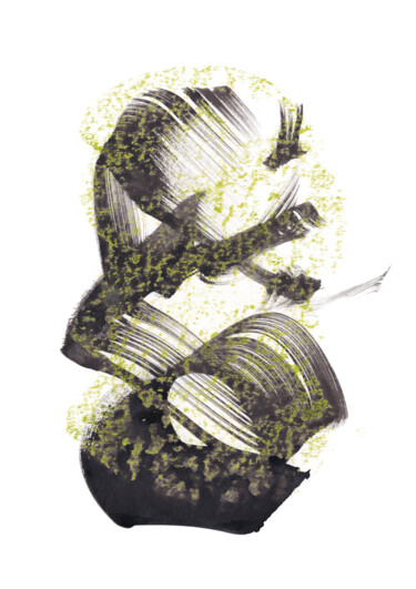Dibujo titulada "a plant" por Svetlana Grigoryeva, Obra de arte original, Tinta