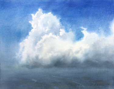 Malerei mit dem Titel "Wolke" von Svetlana Kilian, Original-Kunstwerk, Aquarell