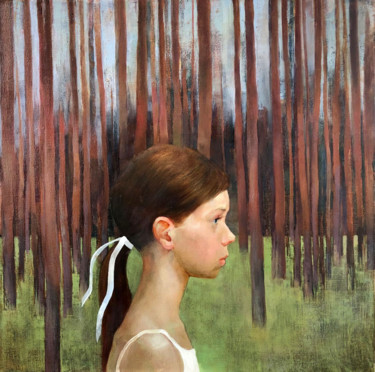 Peinture intitulée "When the trees were…" par Svetlana Kornilova, Œuvre d'art originale, Huile