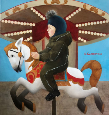 「Knight」というタイトルの絵画 Svetlana Kornilovaによって, オリジナルのアートワーク, オイル