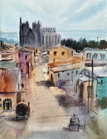 Painting titled "Famagusta, Cyprus" by Svetlana Kostina, Original Artwork, Watercolor