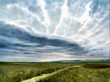 Картина под названием "Before the rain , M…" - Svetlana Kostina, Подлинное произведение искусства, Акварель