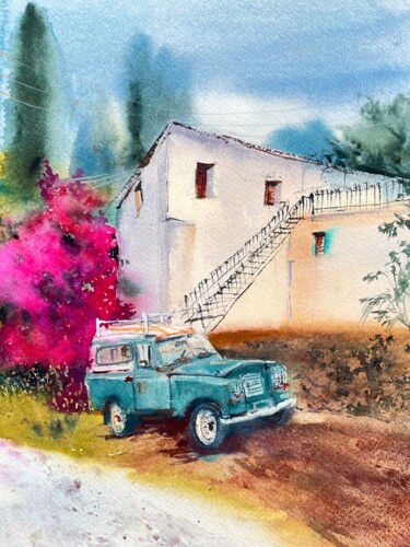 Painting titled "BY THE STREETS OF K…" by Svetlana Kostina, Original Artwork, Watercolor