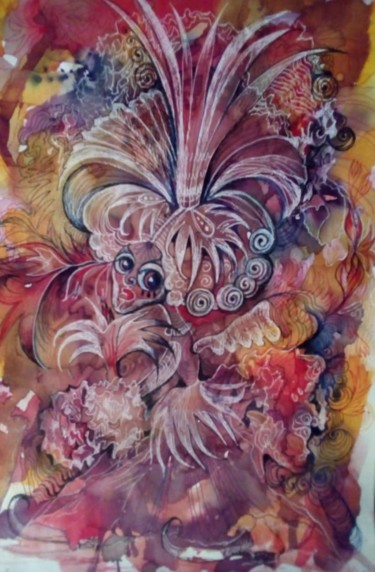 Картина под названием "Фея" - Светлана Ковкова, Подлинное произведение искусства, Шариковая ручка