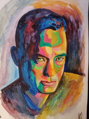 Картина под названием "Tom Hanks" - Светлана Ковкова, Подлинное произведение искусства, Акрил