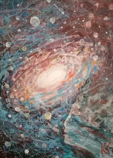 Картина под названием "Вселенная" - Светлана Ковкова, Подлинное произведение искусства, Акрил