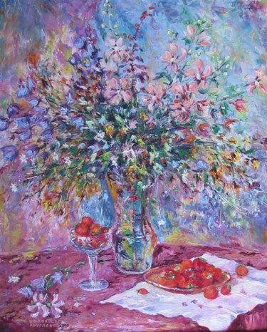 Painting titled "Лето" by Svetlana Kruglov, Original Artwork, Oil