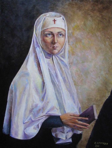 Картина под названием "Сестра милосердия" - Svetlana Kruglov, Подлинное произведение искусства, Масло