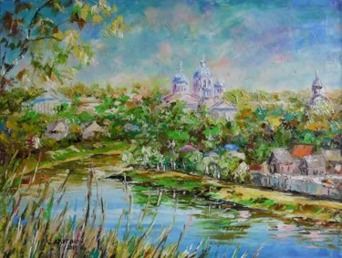 Malerei mit dem Titel "Входоиерусалимский…" von Svetlana Kruglov, Original-Kunstwerk