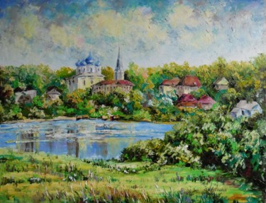 Painting titled "Благовещенский собор" by Svetlana Kruglov, Original Artwork, Oil