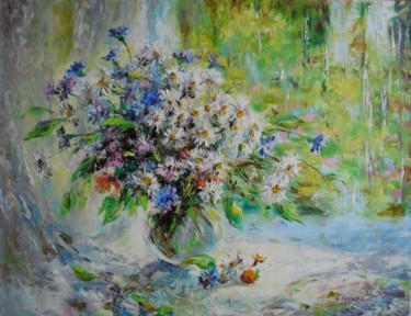 Painting titled "Летний дождь" by Svetlana Kruglov, Original Artwork