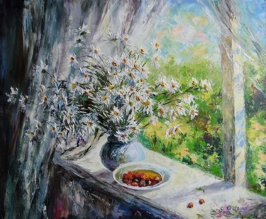 Painting titled "Земляничная пора" by Svetlana Kruglov, Original Artwork, Oil