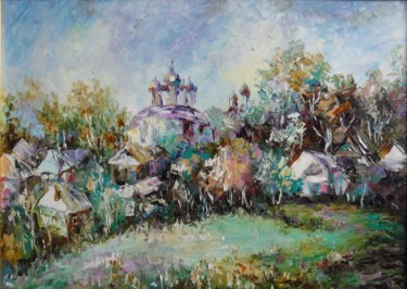 Malerei mit dem Titel "Колокольный звон" von Svetlana Kruglov, Original-Kunstwerk, Öl