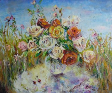 Painting titled "Летняя жара" by Svetlana Kruglov, Original Artwork