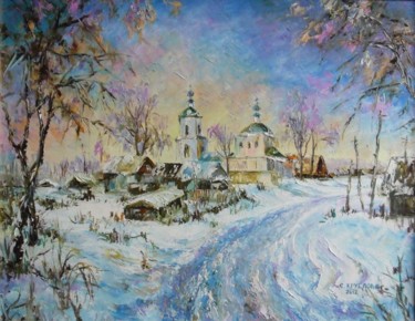 Painting titled "Рождество" by Svetlana Kruglov, Original Artwork