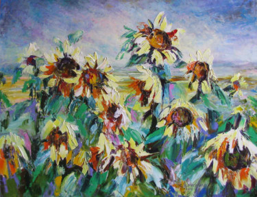 Painting titled "Под ласковым солнцем" by Svetlana Kruglov, Original Artwork