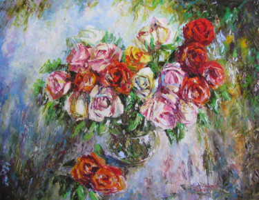 Painting titled "Вечное движение" by Svetlana Kruglov, Original Artwork, Oil