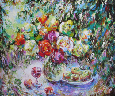 Картина под названием "Яблочный Спас" - Svetlana Kruglov, Подлинное произведение искусства
