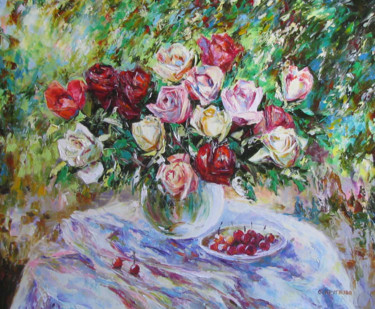 Painting titled "Летний роман" by Svetlana Kruglov, Original Artwork