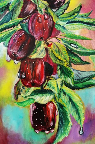 Peinture intitulée "Apples" par Svetlana Kunegina, Œuvre d'art originale, Huile
