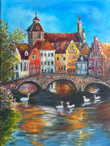 Painting titled "CZECH REPUBLIC 60Х90" by Svetlana Kunegina, Original Artwork, Oil