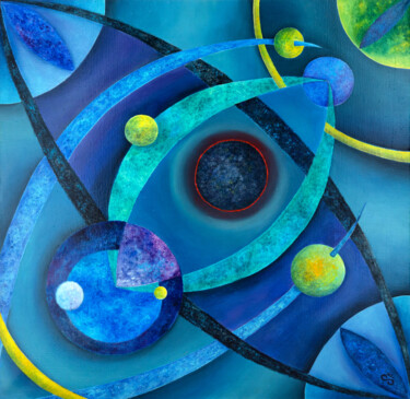Картина под названием "Singularity" - Svetlana Lebedeva, Подлинное произведение искусства, Масло Установлен на Деревянная ра…
