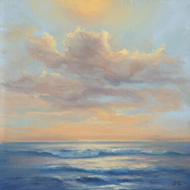 Painting titled "Morning Breeze" by Svetlana Lebedeva, Original Artwork, Oil Mounted on Wood Stretcher frame