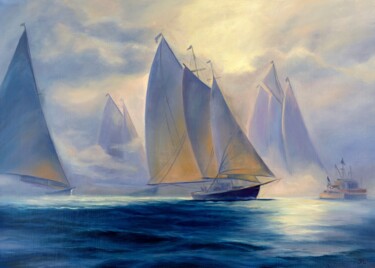 Peinture intitulée "Magic Sails" par Svetlana Lebedeva, Œuvre d'art originale, Huile Monté sur Châssis en bois