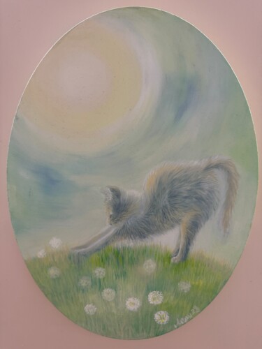 Painting titled "Yoga" by Svetlana Leont Eva, Original Artwork, Oil
