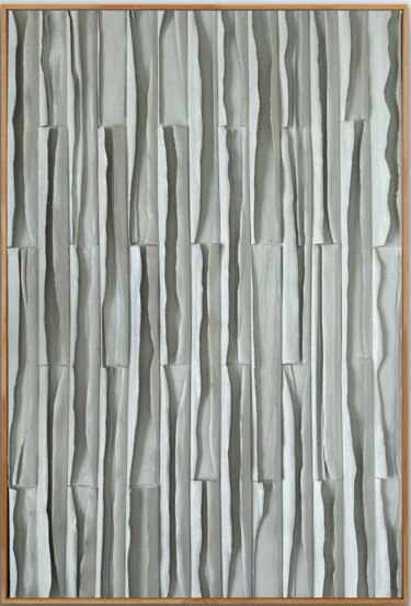 Malerei mit dem Titel "Rhythm white" von Svetlana Loskurinskaia, Original-Kunstwerk, Stoff
