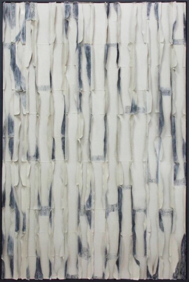 Painting titled "Rhythm grey" by Svetlana Loskurinskaia, Original Artwork, Fabric
