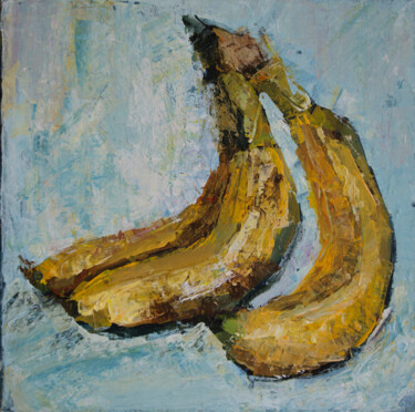 Peinture intitulée "bananas" par Svetlana Lukina, Œuvre d'art originale, Acrylique