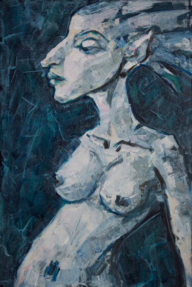 Malerei mit dem Titel "elf woman" von Svetlana Lukina, Original-Kunstwerk, Acryl
