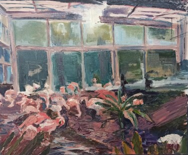 "Flamingos" başlıklı Tablo Svetlana Maksimenko tarafından, Orijinal sanat, Petrol