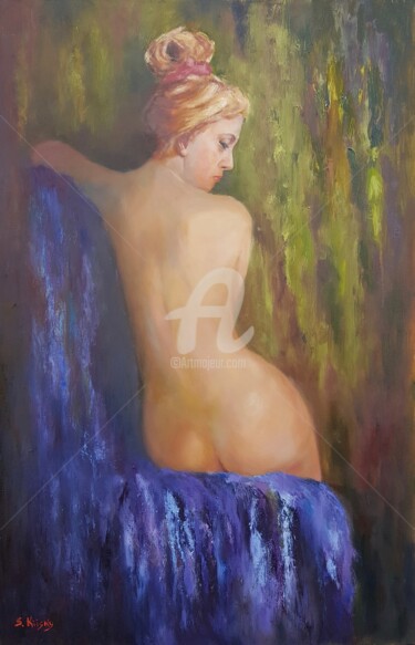Painting titled "Nude #3" by Svetlana Grishkovec-Kiisky, Original Artwork, Oil
