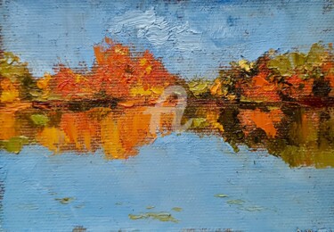 Pittura intitolato "Warm autumn" da Svetlana Grishkovec-Kiisky, Opera d'arte originale, Olio