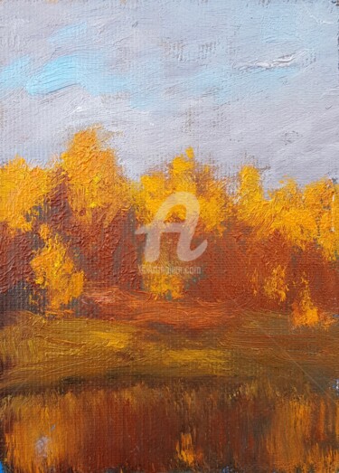 Painting titled "Autumn" by Svetlana Grishkovec-Kiisky, Original Artwork, Oil