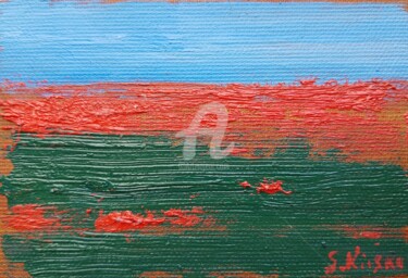 Peinture intitulée "Poppy field" par Svetlana Grishkovec-Kiisky, Œuvre d'art originale, Huile Monté sur Carton