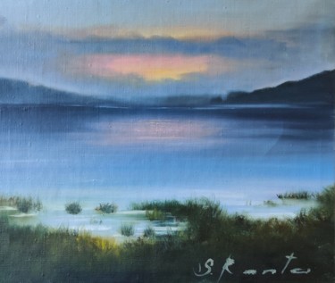 Ζωγραφική με τίτλο "Sunset" από Svetlana Ranta, Αυθεντικά έργα τέχνης, Λάδι