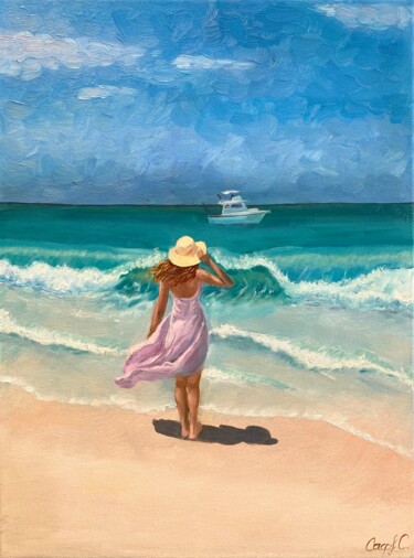 Painting titled "Long-awaited vacati…" by Svetlana Safarova, Original Artwork, Oil