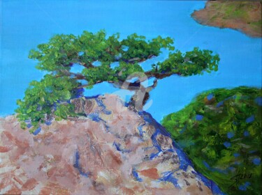 Ζωγραφική με τίτλο "Pine" από Svetlana Samovarova (SA.LANA), Αυθεντικά έργα τέχνης, Ακρυλικό