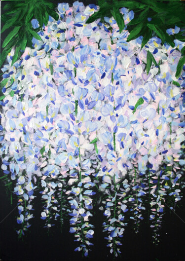 Painting titled "Wisteria" by Svetlana Samovarova (SA.LANA), Original Artwork, Acrylic