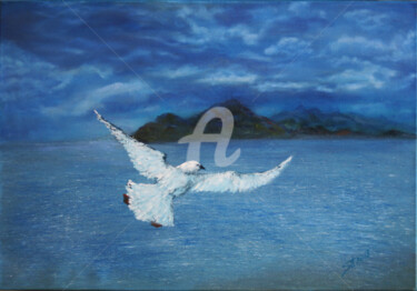 Painting titled "Storm approaching" by Svetlana Samovarova (SA.LANA), Original Artwork, Oil