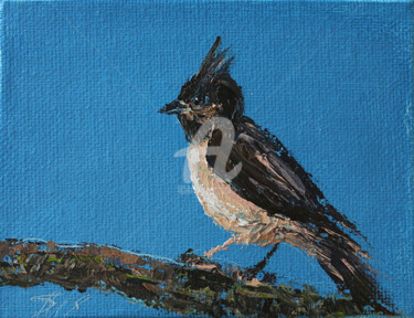 Peinture intitulée "mini-bird" par Svetlana Samovarova (SA.LANA), Œuvre d'art originale, Huile