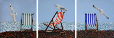 Картина под названием "MEETING ON BEACH...…" - Svetlana Samovarova (SA.LANA), Подлинное произведение искусства, Акрил