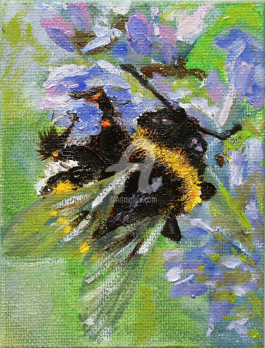 Painting titled "BUMBLEBEE III" by Svetlana Samovarova (SA.LANA), Original Artwork, Oil