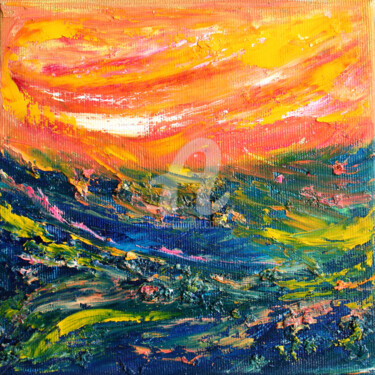 Painting titled "FANTASY LANDSCAPES I" by Svetlana Samovarova (SA.LANA), Original Artwork, Oil